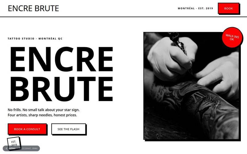 Encre Brute homepage