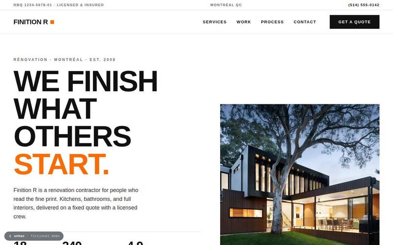 Finition R homepage
