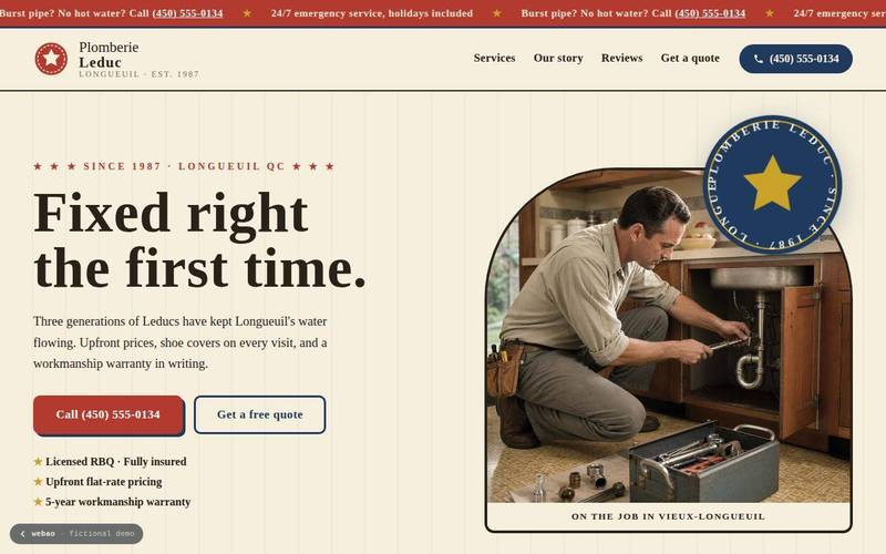 Plomberie Leduc homepage