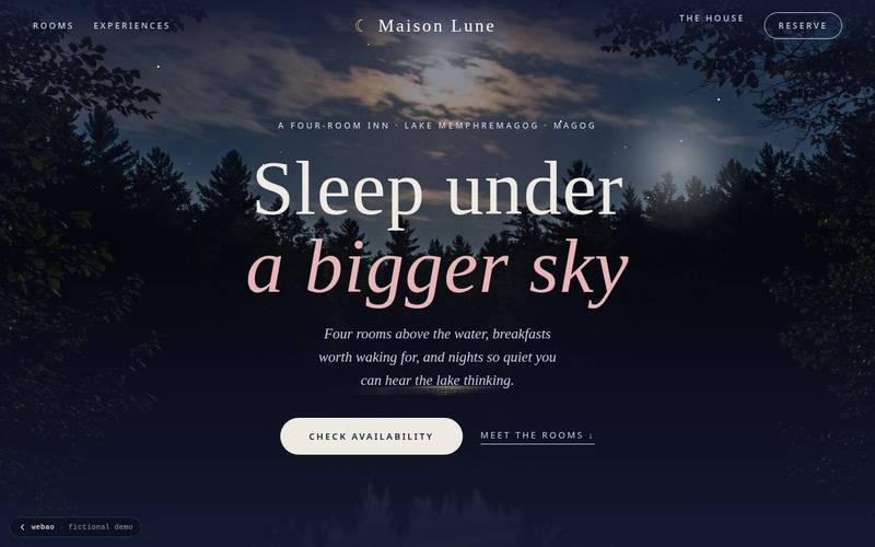 Maison Lune homepage