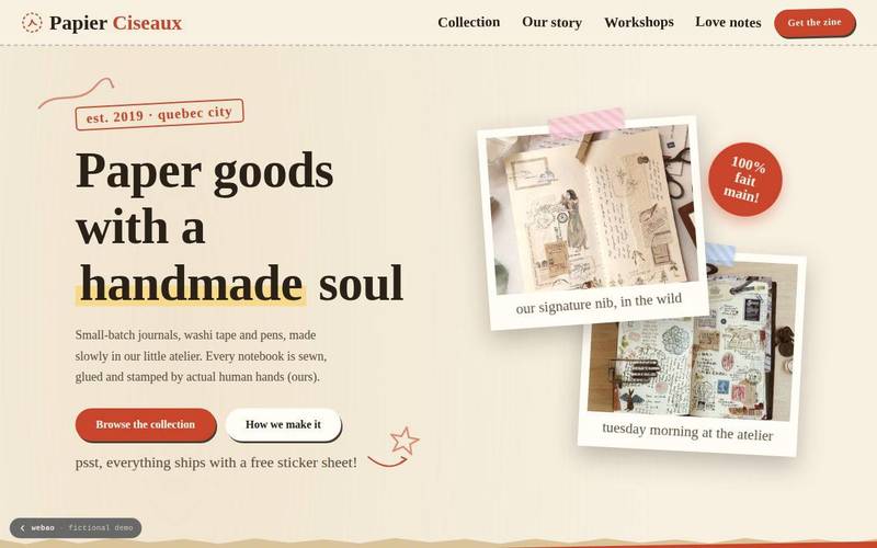 Papier Ciseaux homepage