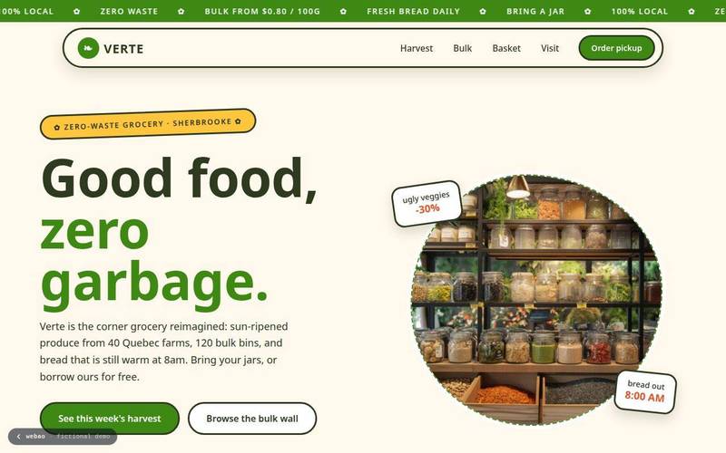 Verte Épicerie homepage