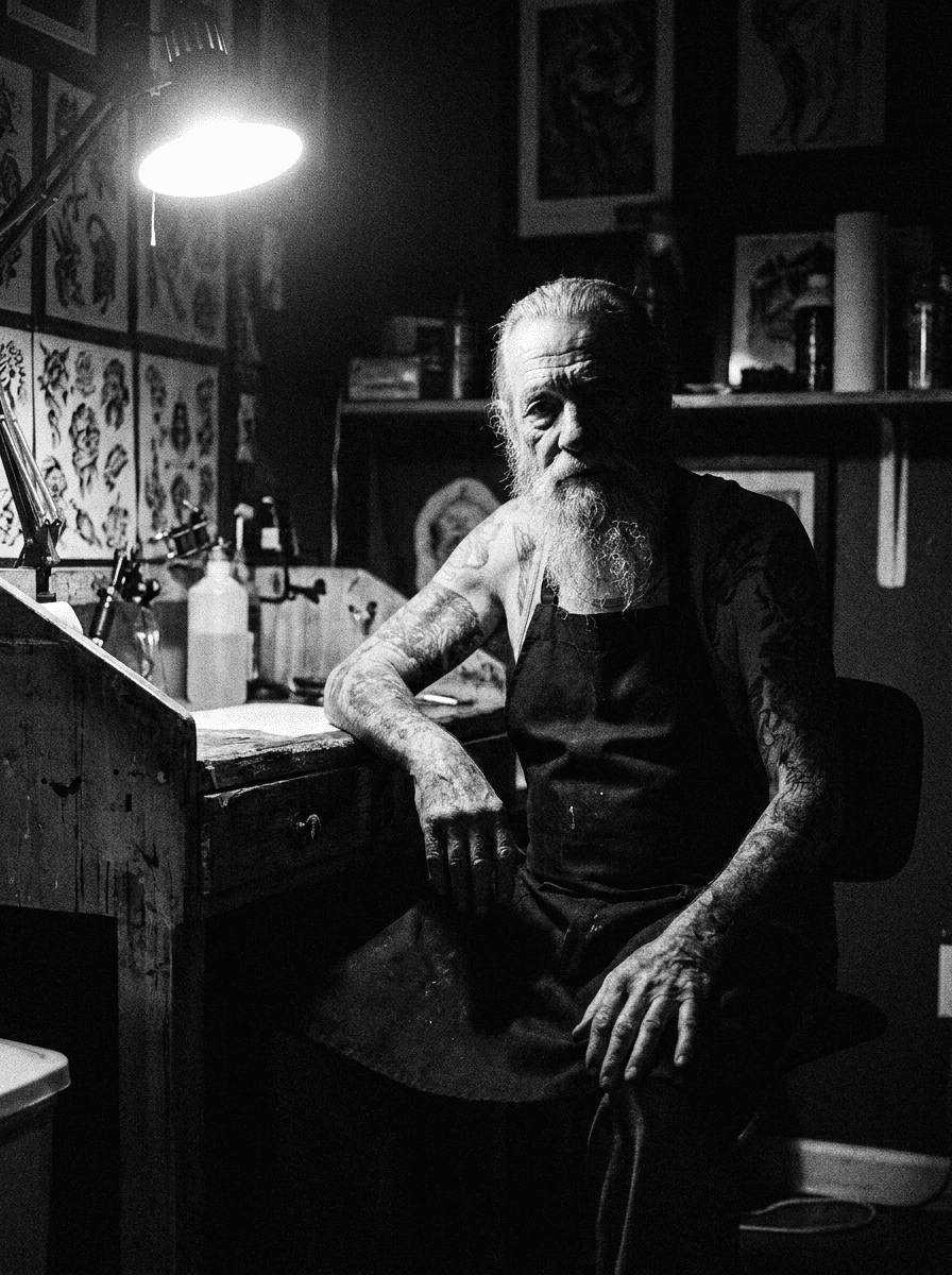 Marc L., blackwork tattoo artist