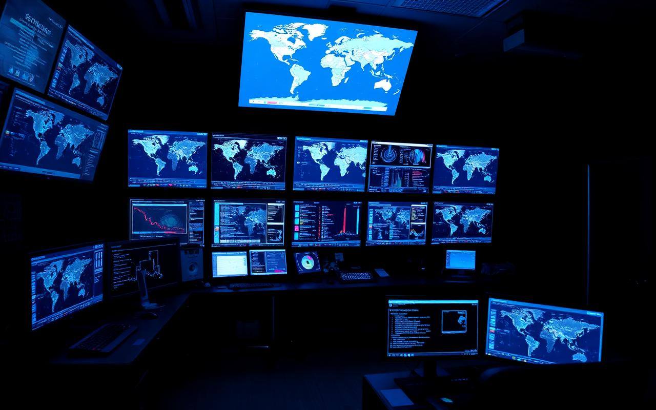 Surveillance feed: security operations analyst