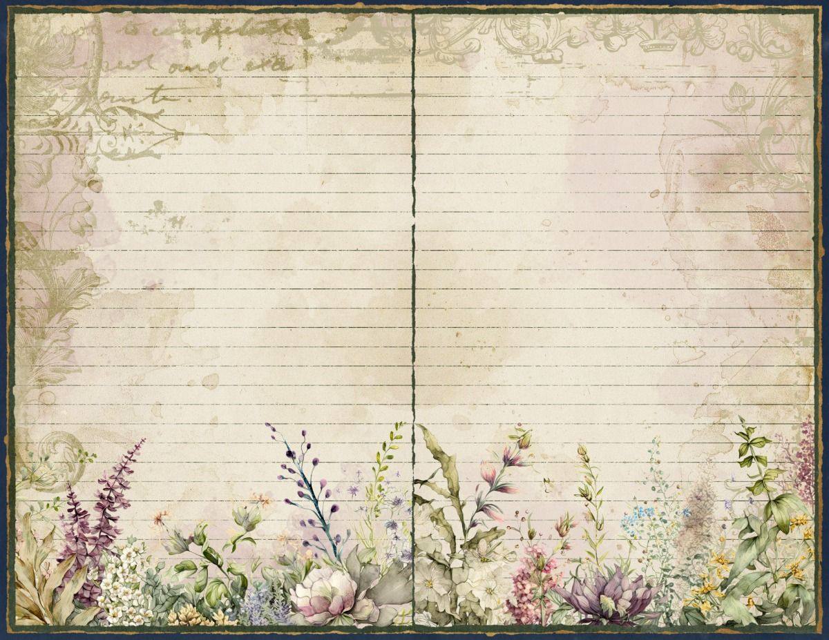 Floral vintage writing paper from the atelier collection
